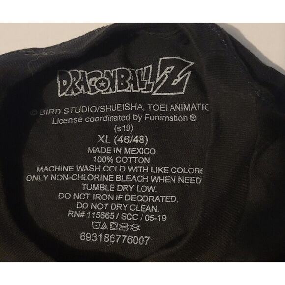 Dragon Ball Z Goku Kanji T Shirt Size XL Men's Black Shirt DBZ Anime - Picture 6 of 6